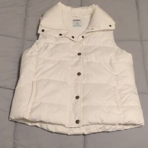 Old Navy White Quilted Vest